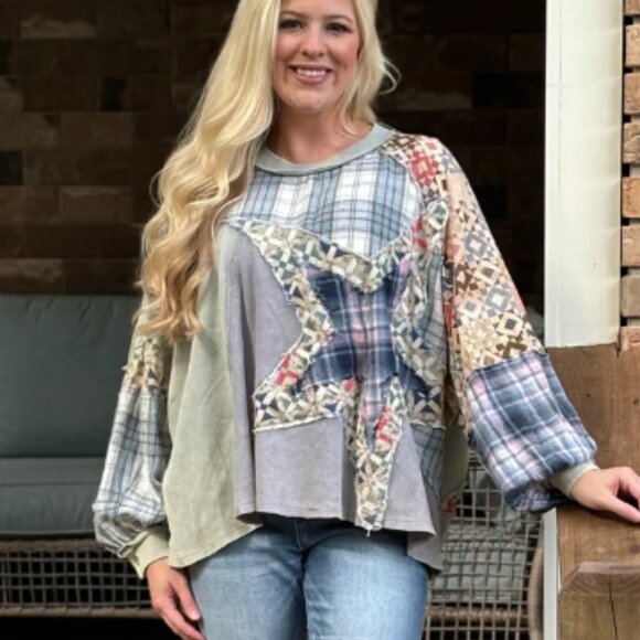 OLI & HALI PATCHWORK STAR TOP - Picture 2 of 13